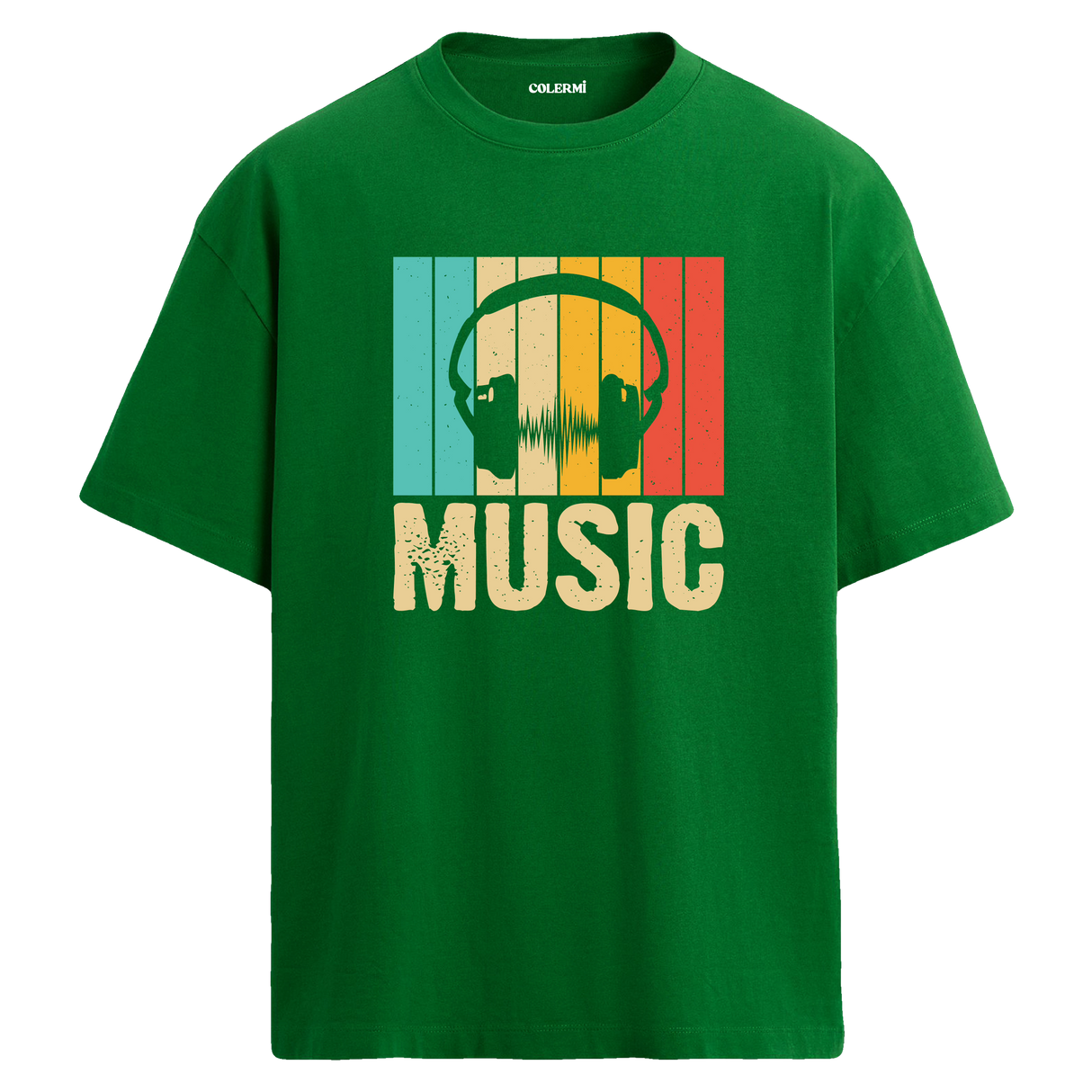 Retro Music Oversize Unisex T-Shirt – Müzik Temalı
