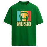 Retro Music Oversize Unisex T-Shirt – Müzik Temalı