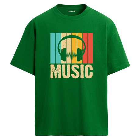 Retro Music Oversize Unisex T-Shirt – Müzik Temalı