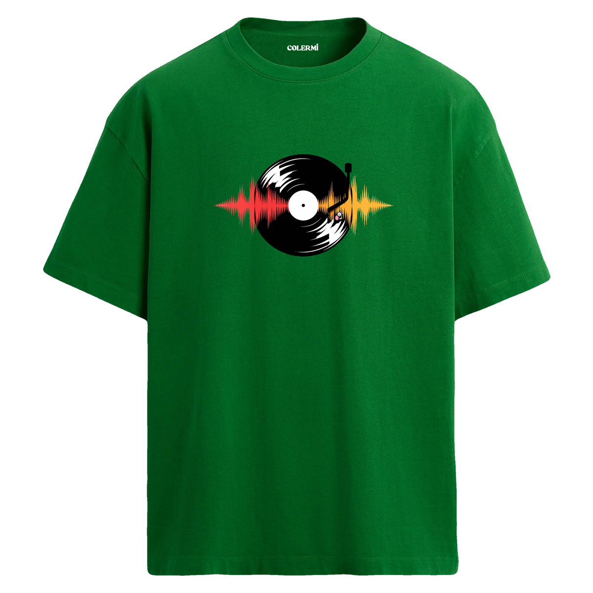 Vinyl Vibes Oversize Unisex T-Shirt – Müzik Temalı
