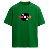Vinyl Vibes Oversize Unisex T-Shirt – Müzik Temalı
