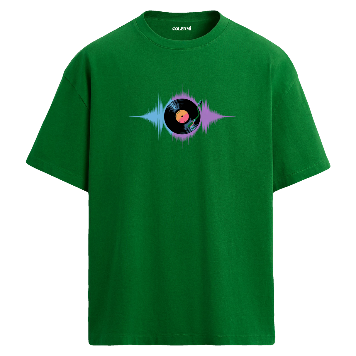 Plak Dalga Desenli T-Shirt – %100 Pamuk