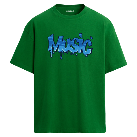 Graffiti Music Oversize Unisex T-Shirt – Müzik Temalı