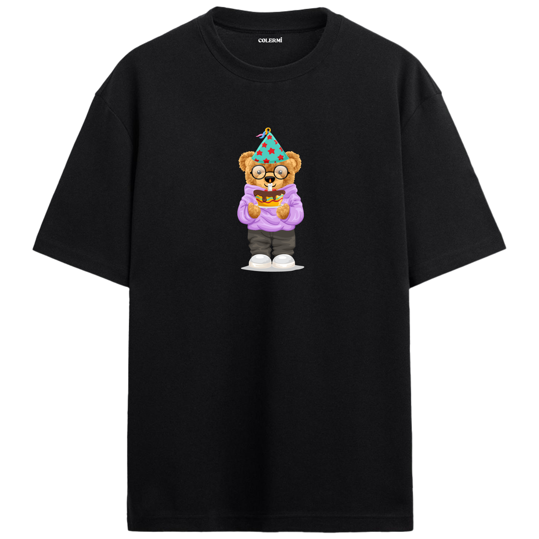 Birthday Bear Oversized T-Shirt