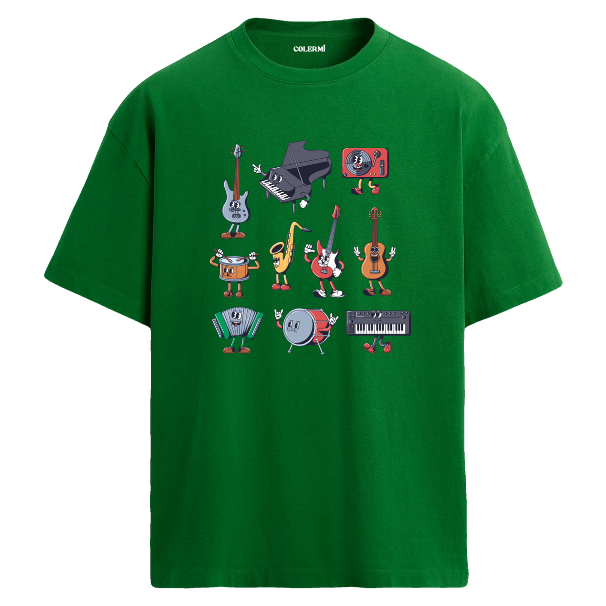 Enstrüman Karakterleri Oversize Unisex T-Shirt