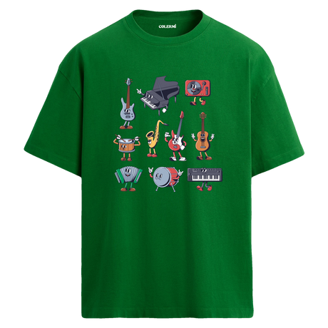 Enstrüman Karakterleri Oversize Unisex T-Shirt