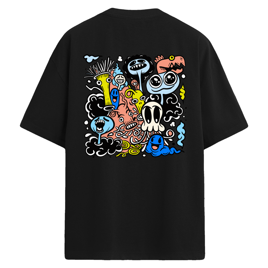 Dream Smoke Sırt Baskılı Oversize T-Shirt