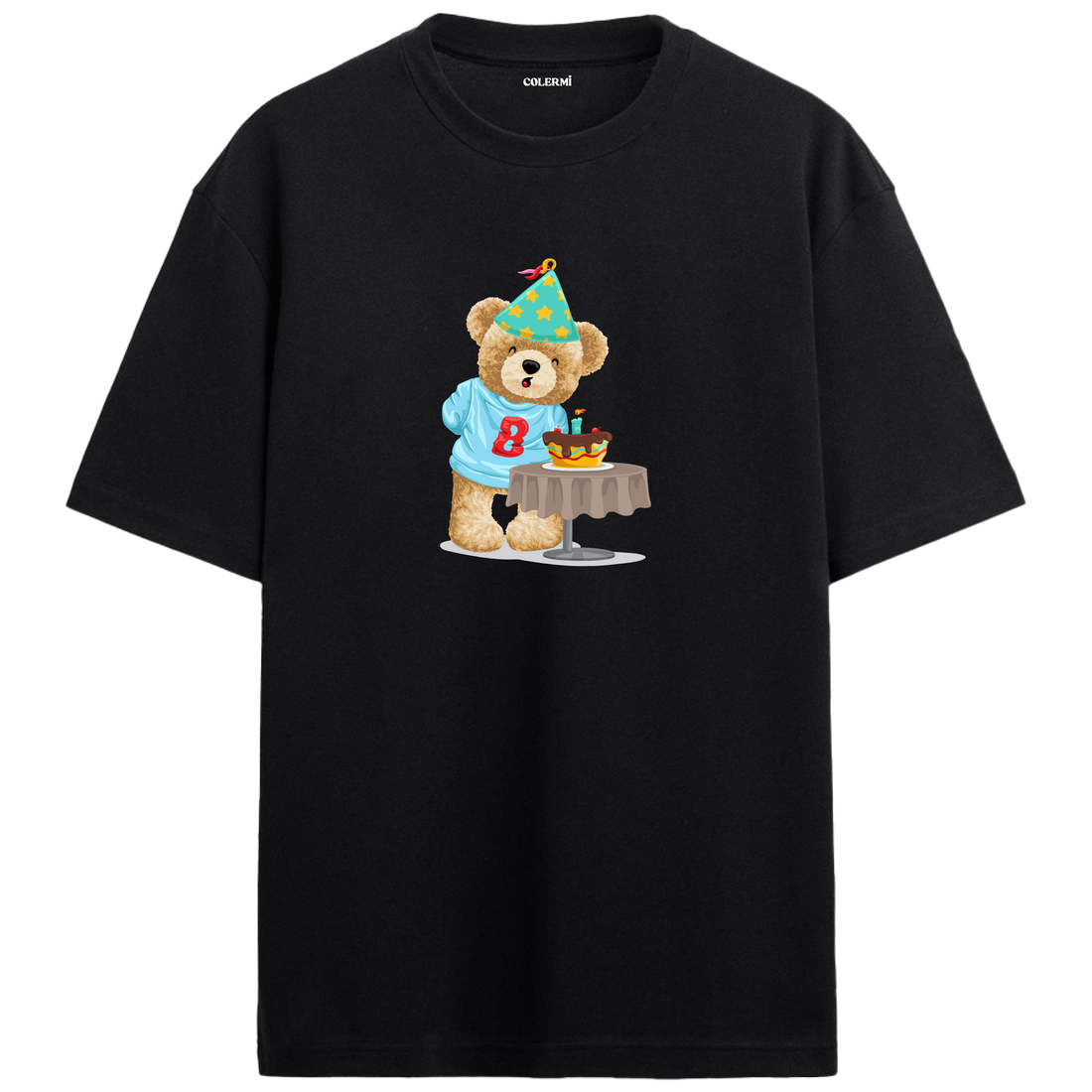 Birthday Party Bear Oversized T-Shirt