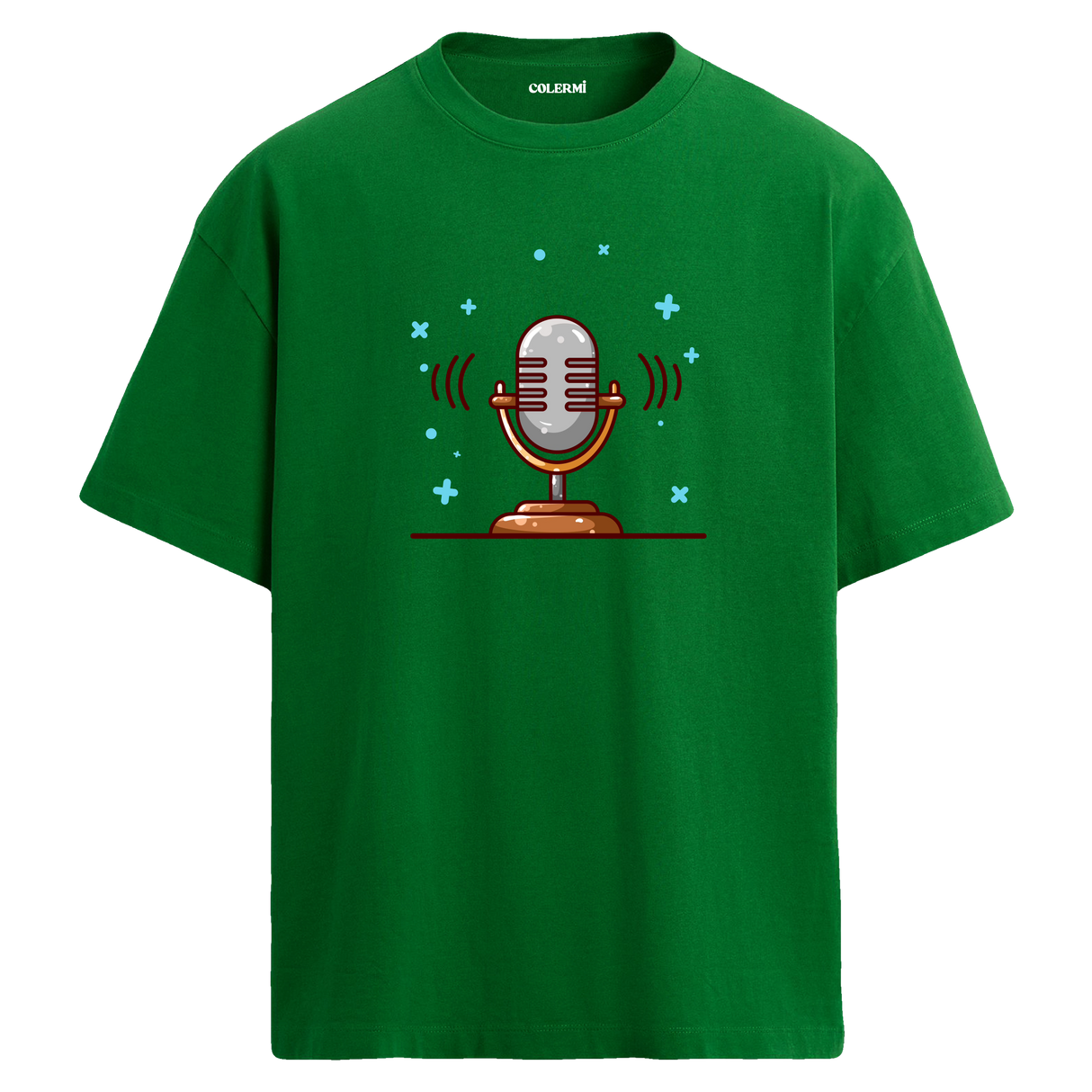 Retro Mic Sound T-Shirt – %100 Pamuk