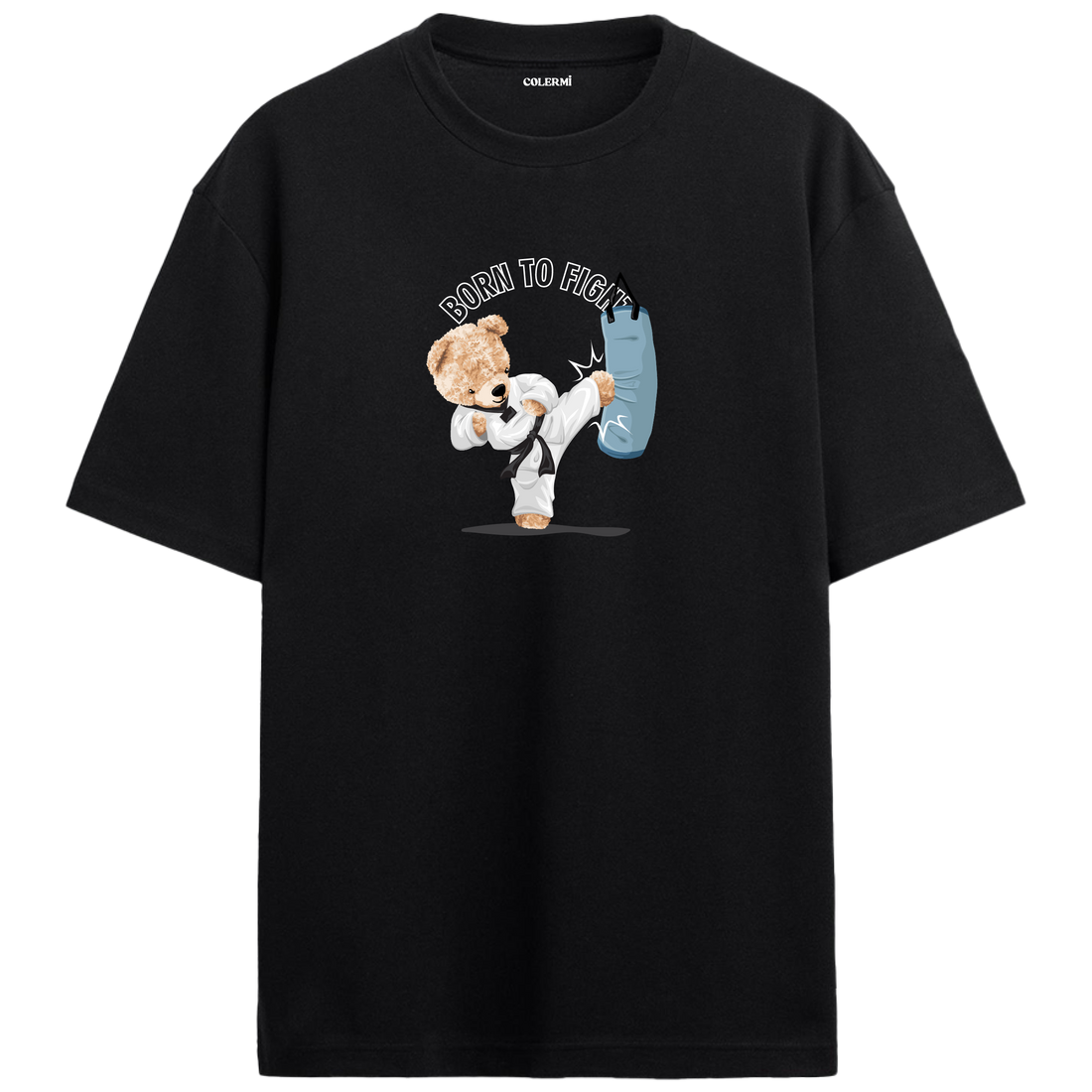 Born to Fight Bear Oversized T-Shirt