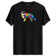 Elegant Collie Tee – Colorful Dog Art Shirt