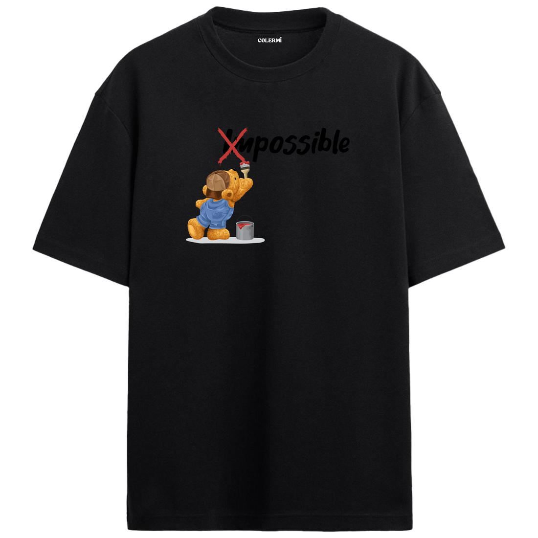 Impossible is Not an Option Bear Oversized T-Shirt