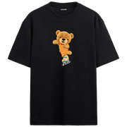Roller Skating Bear Oversized T-Shirt