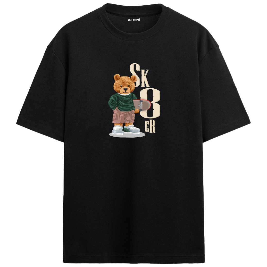 Skateboard Bear Oversized T-Shirt