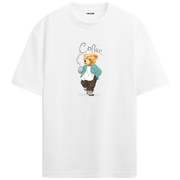 Coffee Lover Bear Oversized T-Shirt