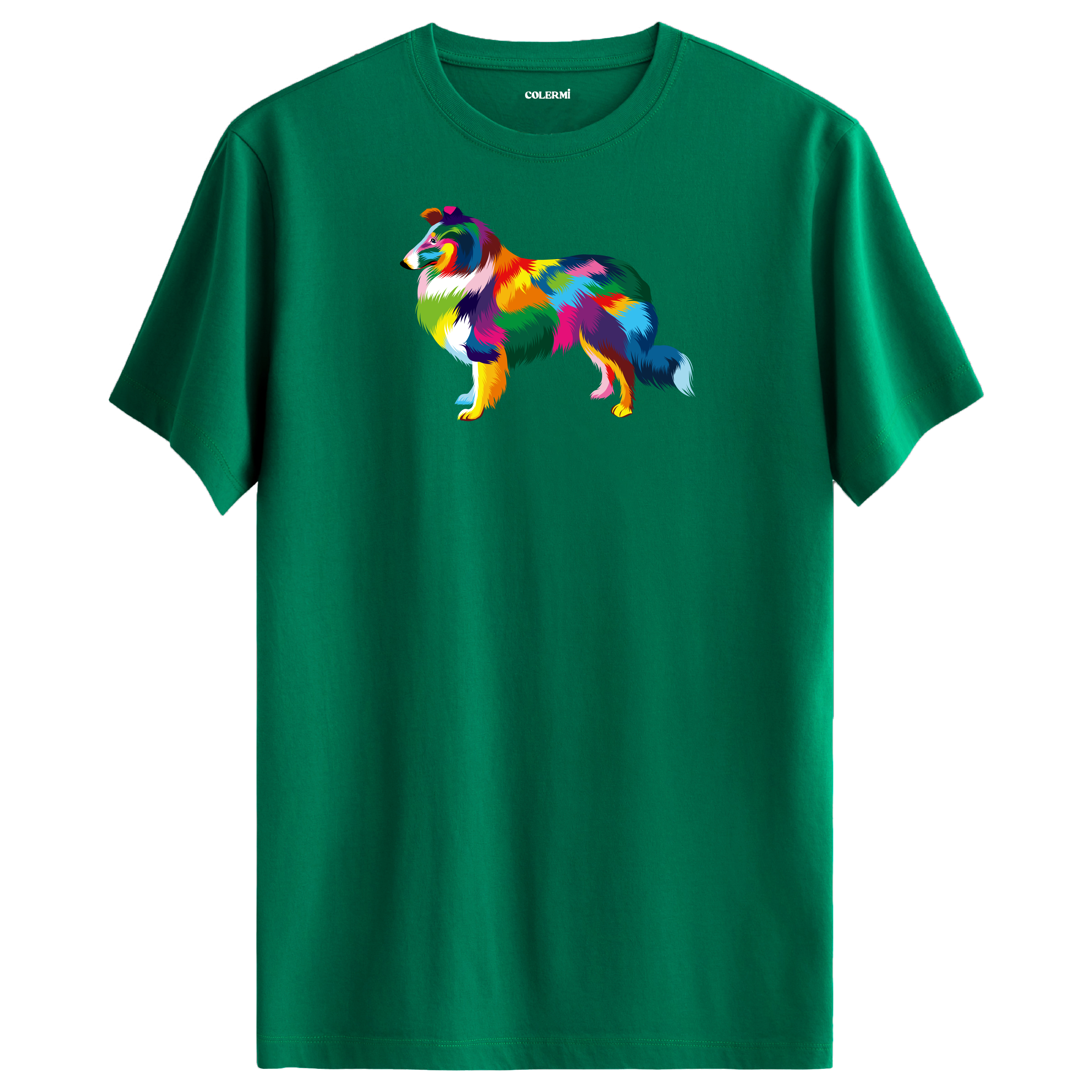 Elegant Collie Tee – Colorful Dog Art Shirt