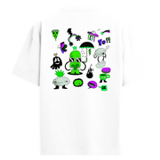 Alien Mood Sırt Baskılı Oversize T-Shirt