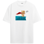 Bold Step into the Future Bear Oversized T-Shirt