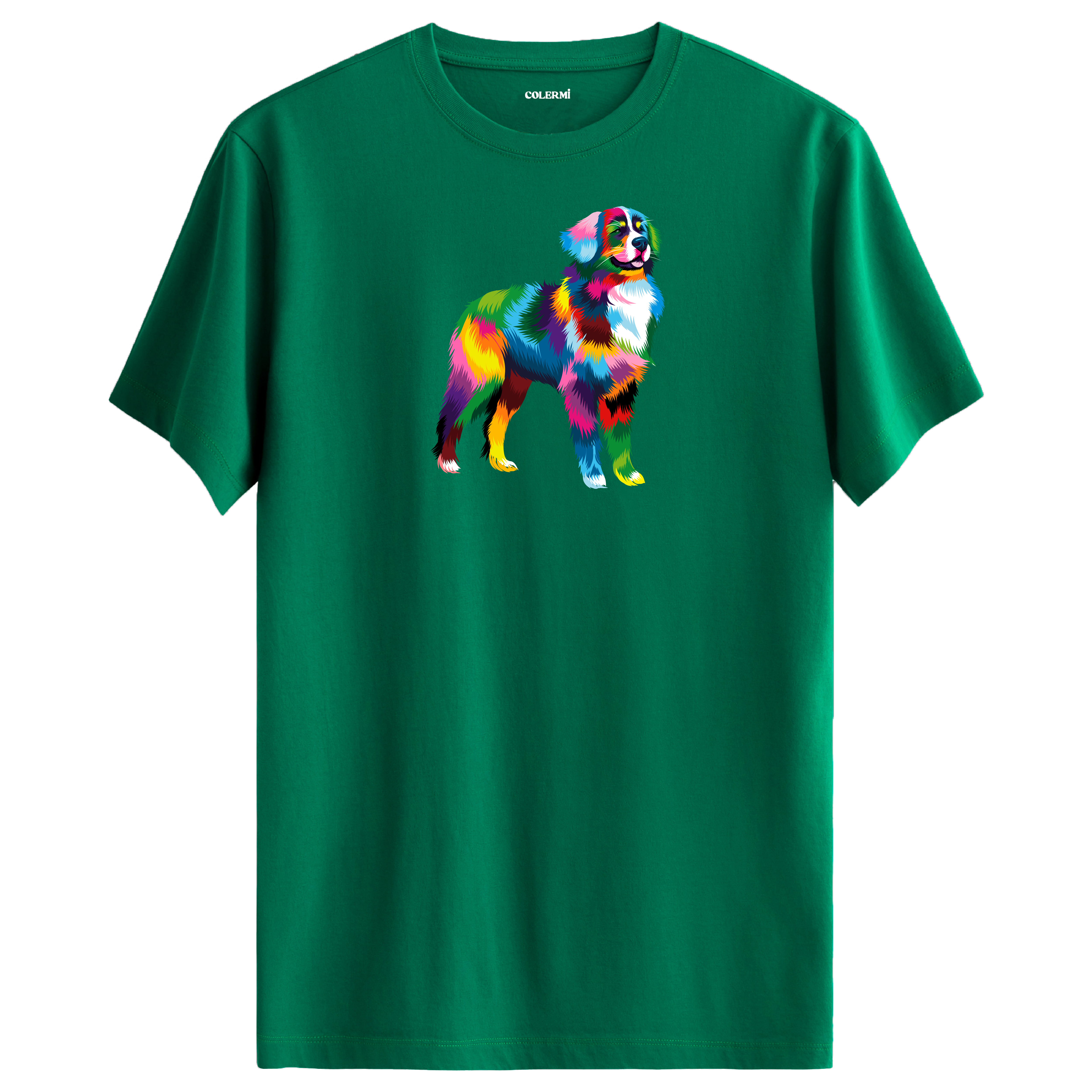 Vibrant Border Collie Tee – Artistic Dog Tee for Pet Lovers