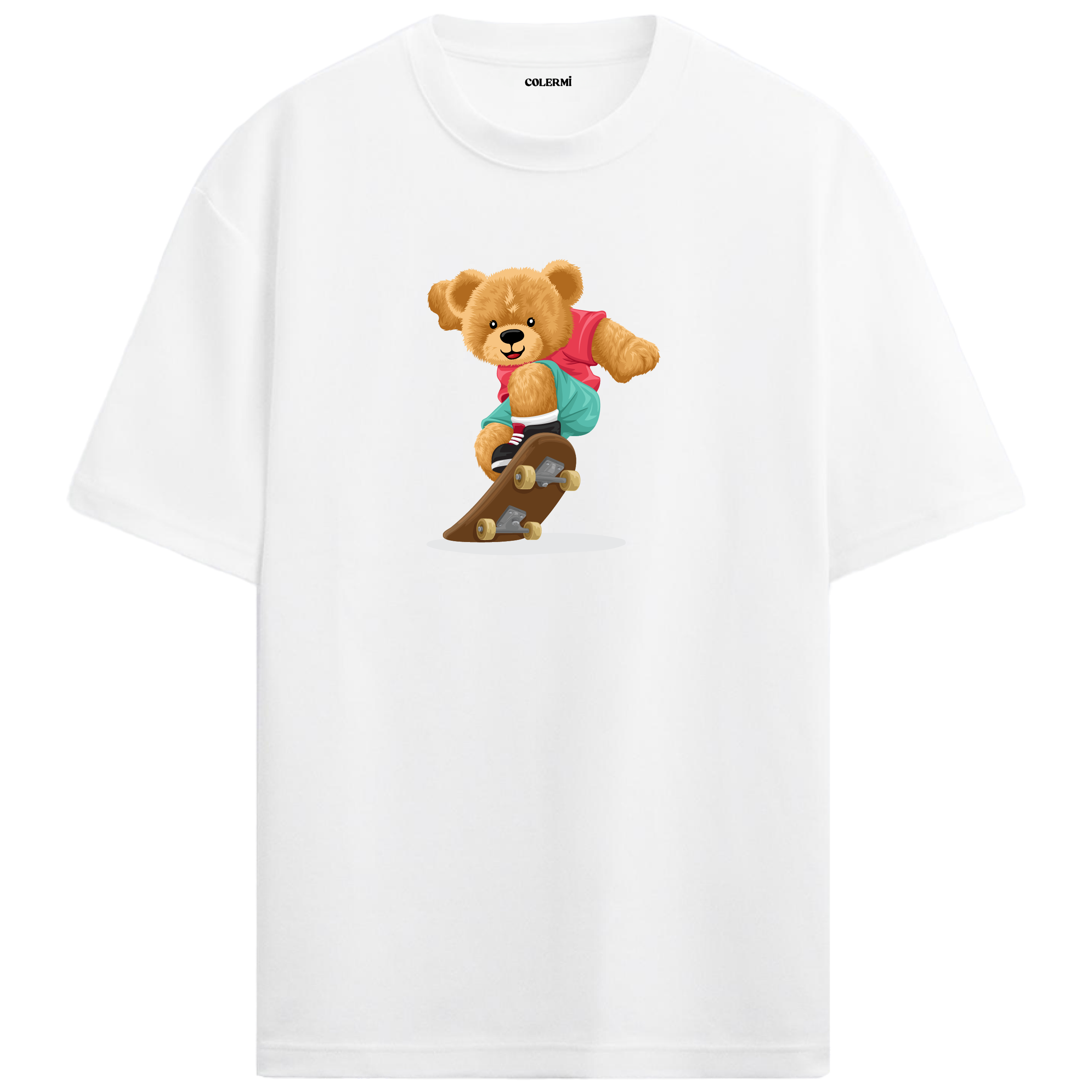 Skateboard Style Bear Oversized T-Shirt