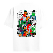 Crowded Joy Sırt Baskılı Oversize T-Shirt