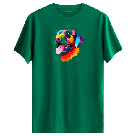 Casper the Dog T-Shirt – Colorful Labrador Design with Neon Details
