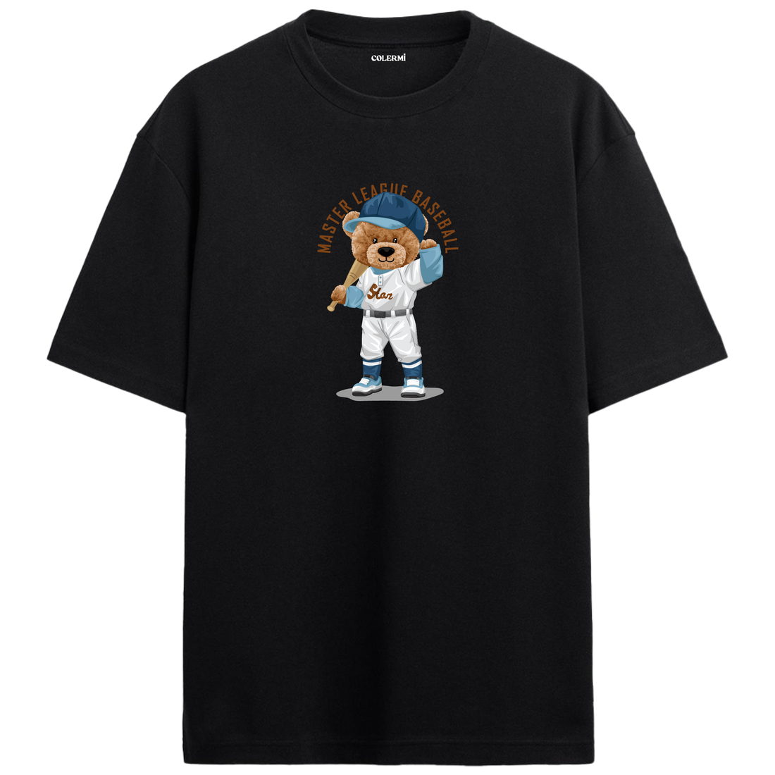 Baseball Star Bear Oversized T-Shirt