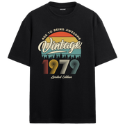 1979 Nostalgia Oversized T-Shirt - Retro Nature Silhouette Design