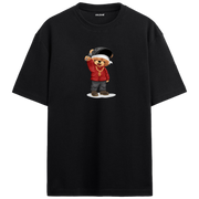 Microphone Show Bear Oversized T-Shirt