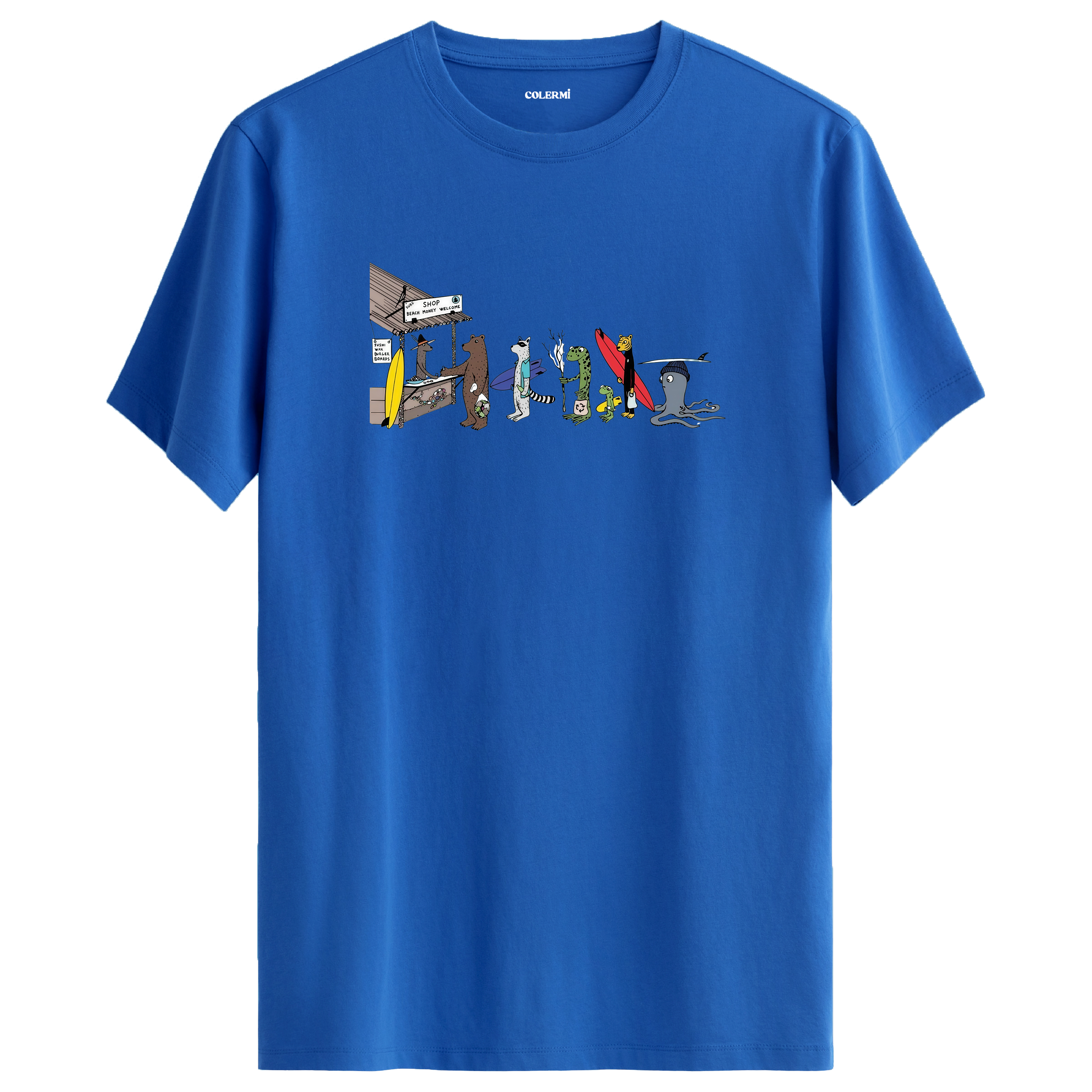 Surf Animals Tişört – Eğlenceli Sörf Tasarım görsel 8 | Colermi