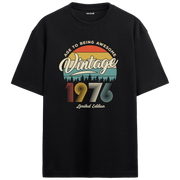 1976 Nostalgia Oversized T-Shirt - Retro Sunset & Nature Design