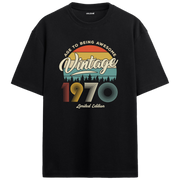 1970 Nostalgia Oversized T-Shirt - Retro Aesthetic with Sunset Hues