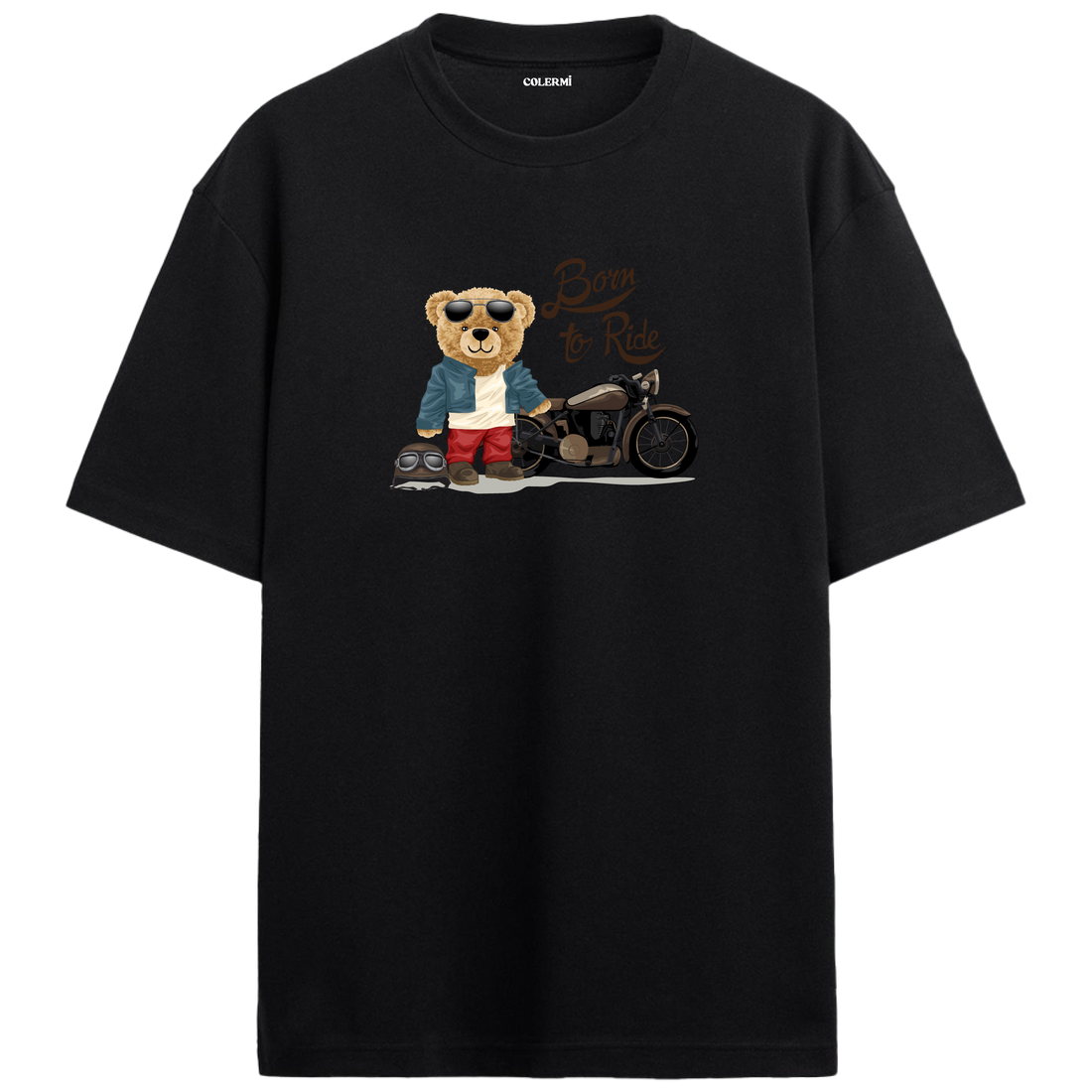 Born to Ride Bear Oversized T-Shirt