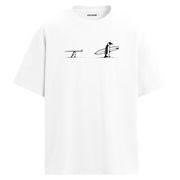 Sörf Zamanı Penguenler Oversize T-Shirt