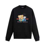 More Chill Ayıcık Baskılı Sweatshirt