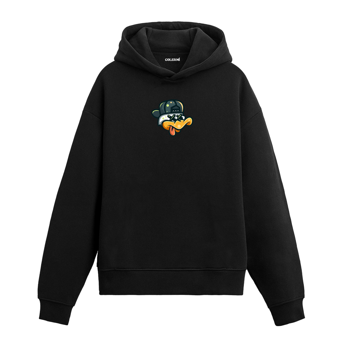Crazy Duck Hoodie - Fun and Colorful Minimal Design