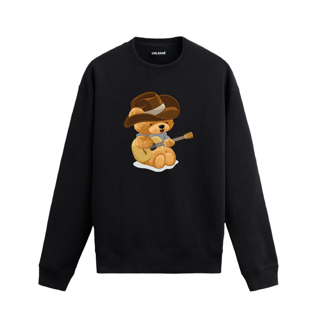 Ayıcık Baskılı Sweatshirt - Country Gitar Tasarım