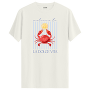 La Dolce Vita - Yengeç Baskılı Tişört