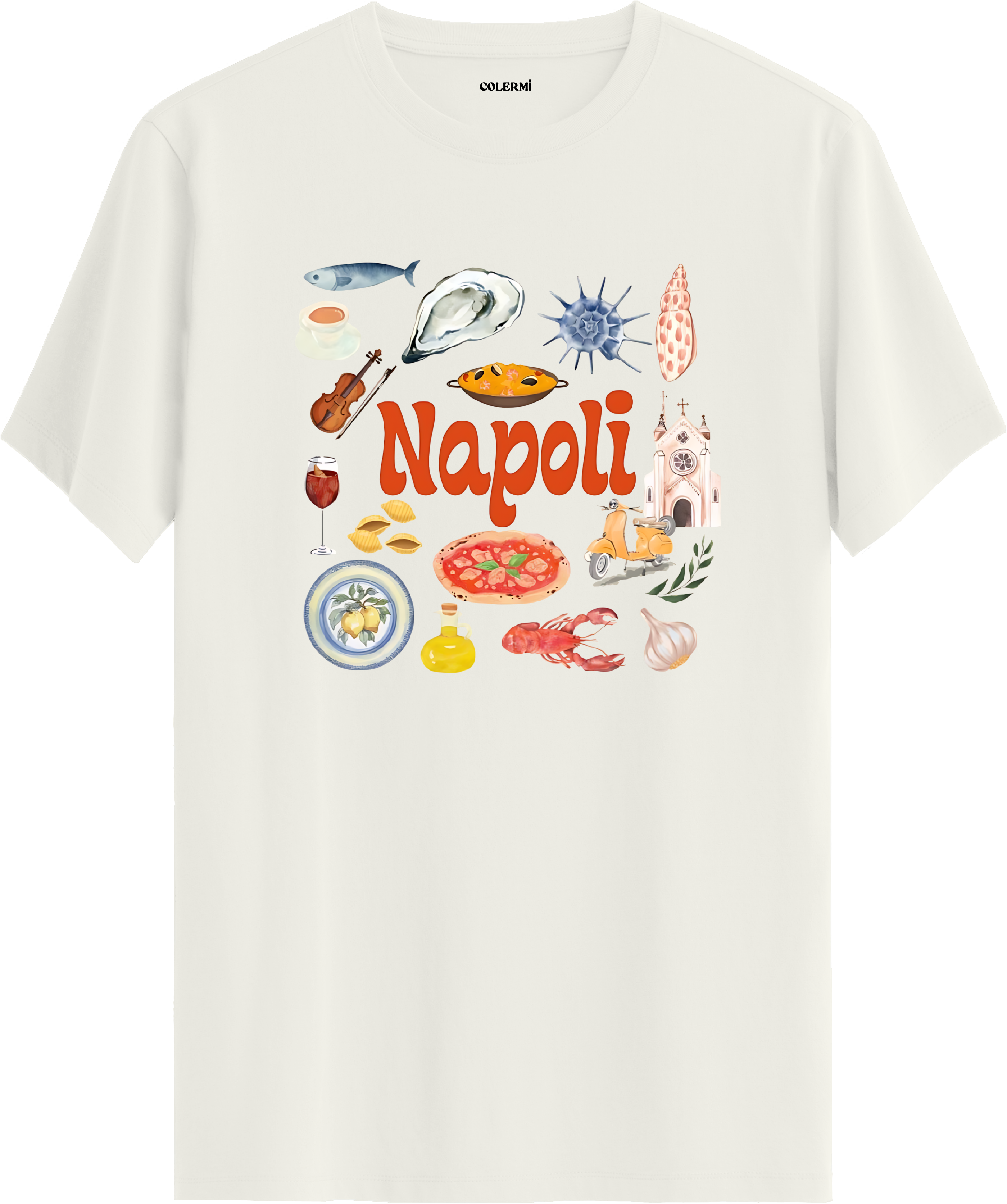 Napoli Baskılı Regular Tişört