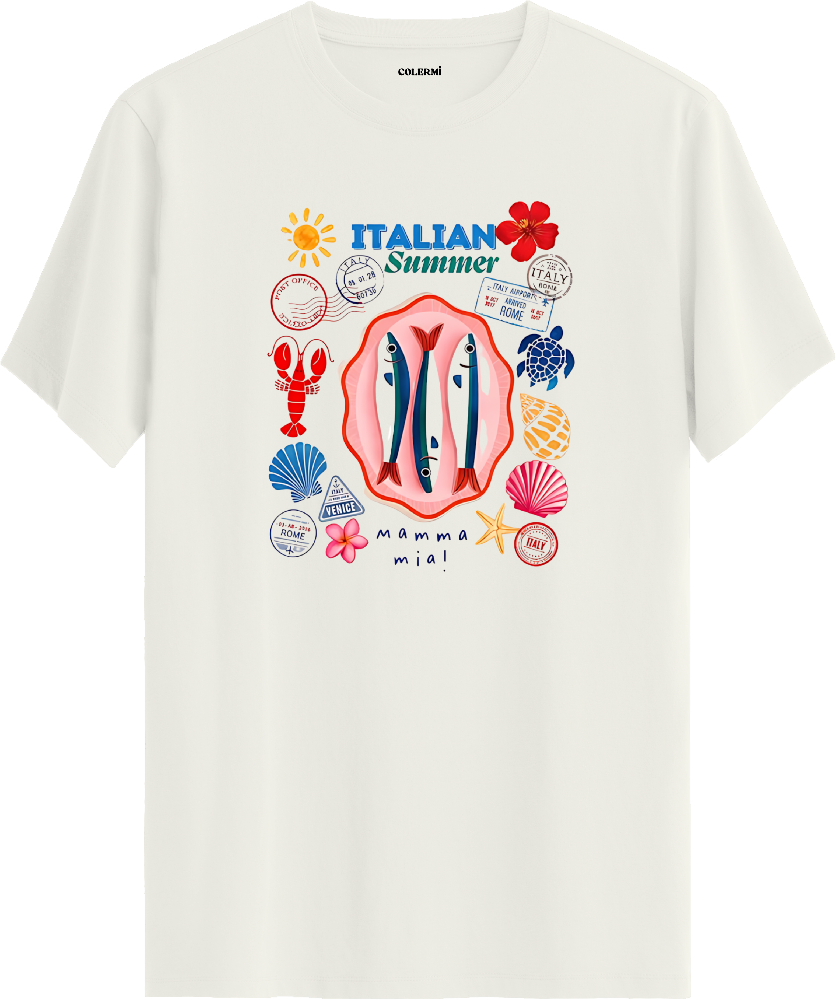 Italian Summer Baskılı Regular Tişört