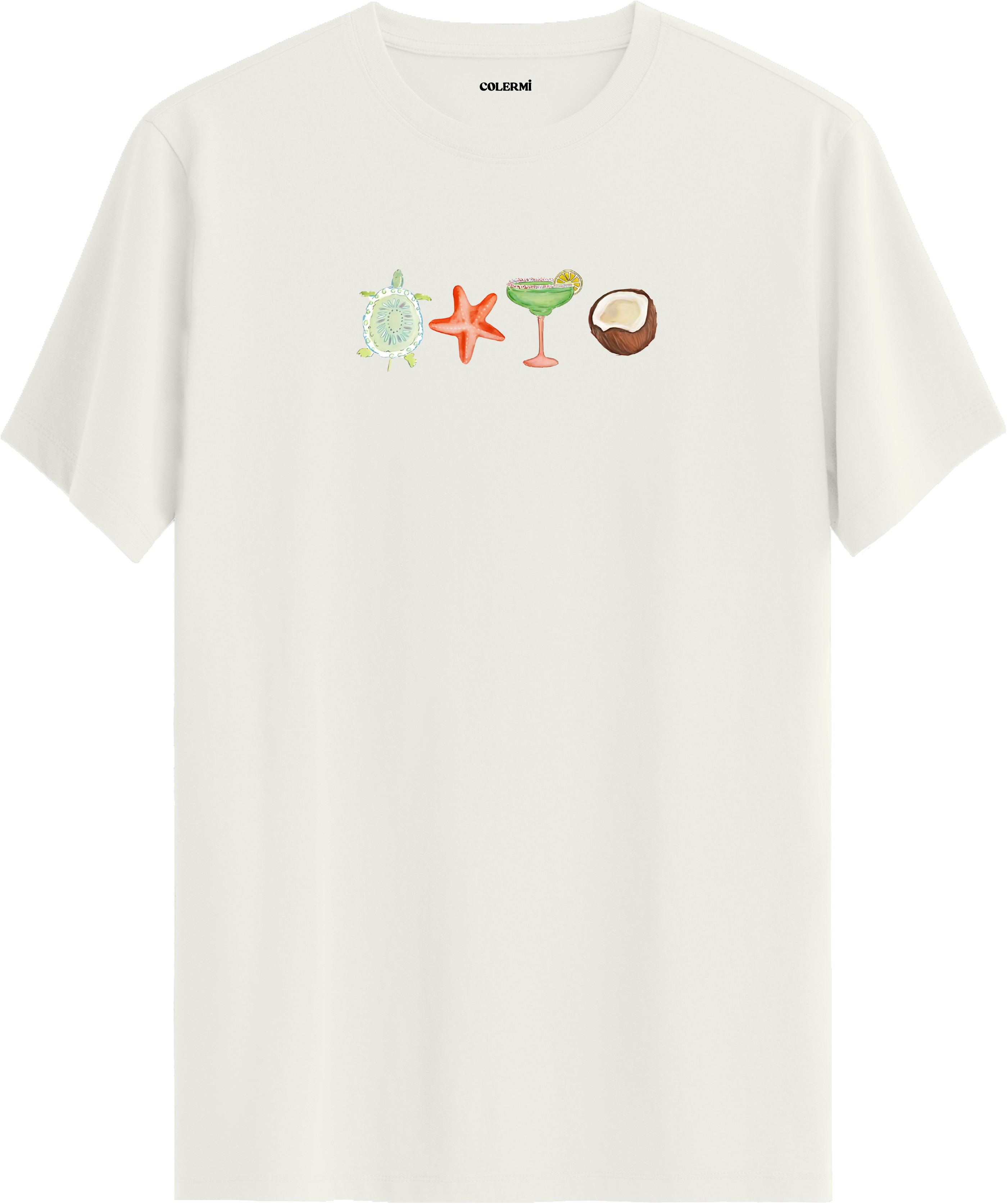 Tropical Icons Baskılı Regular Tişört