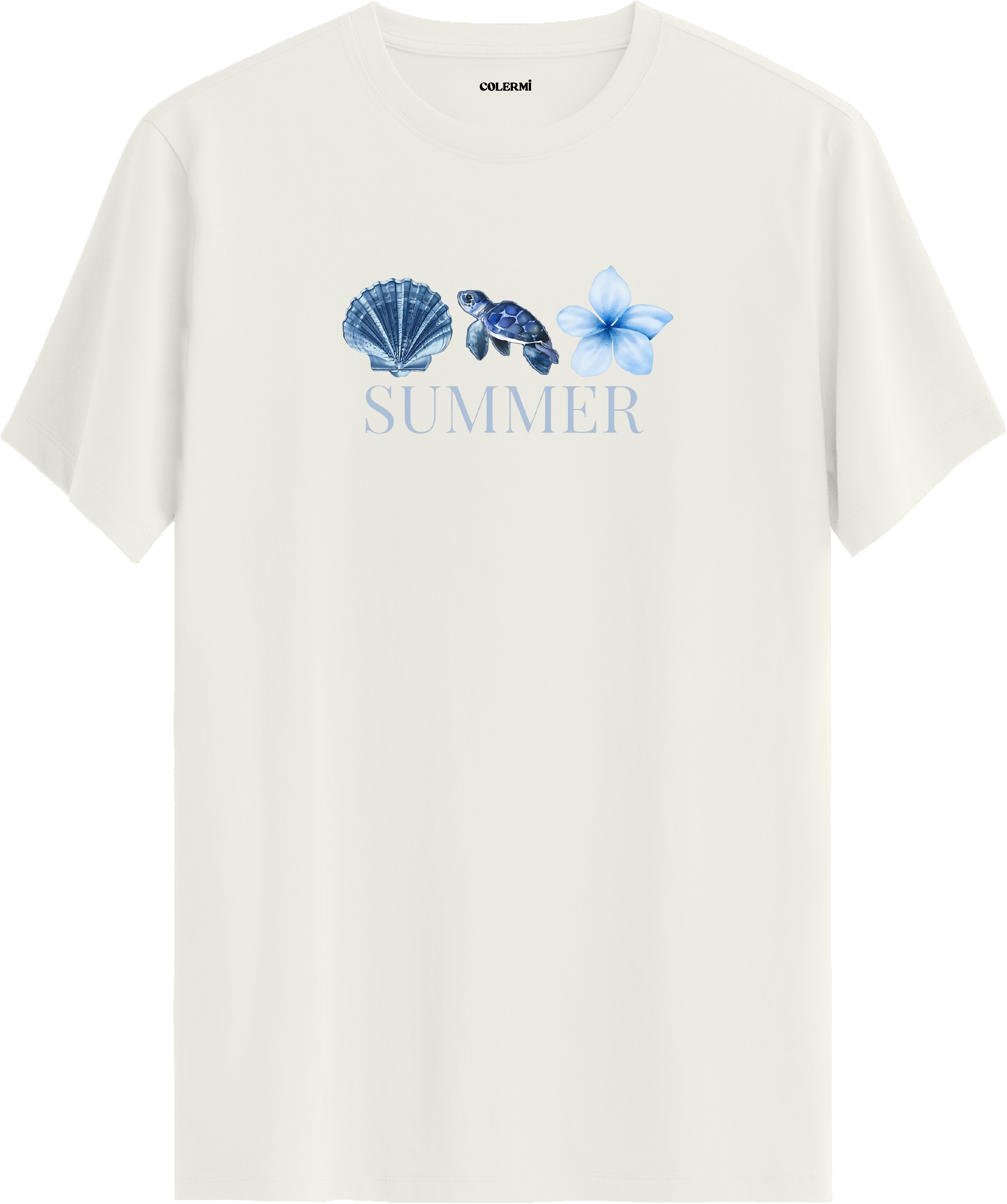 Summer Deniz Kaplumbağası Baskılı Regular Tişört