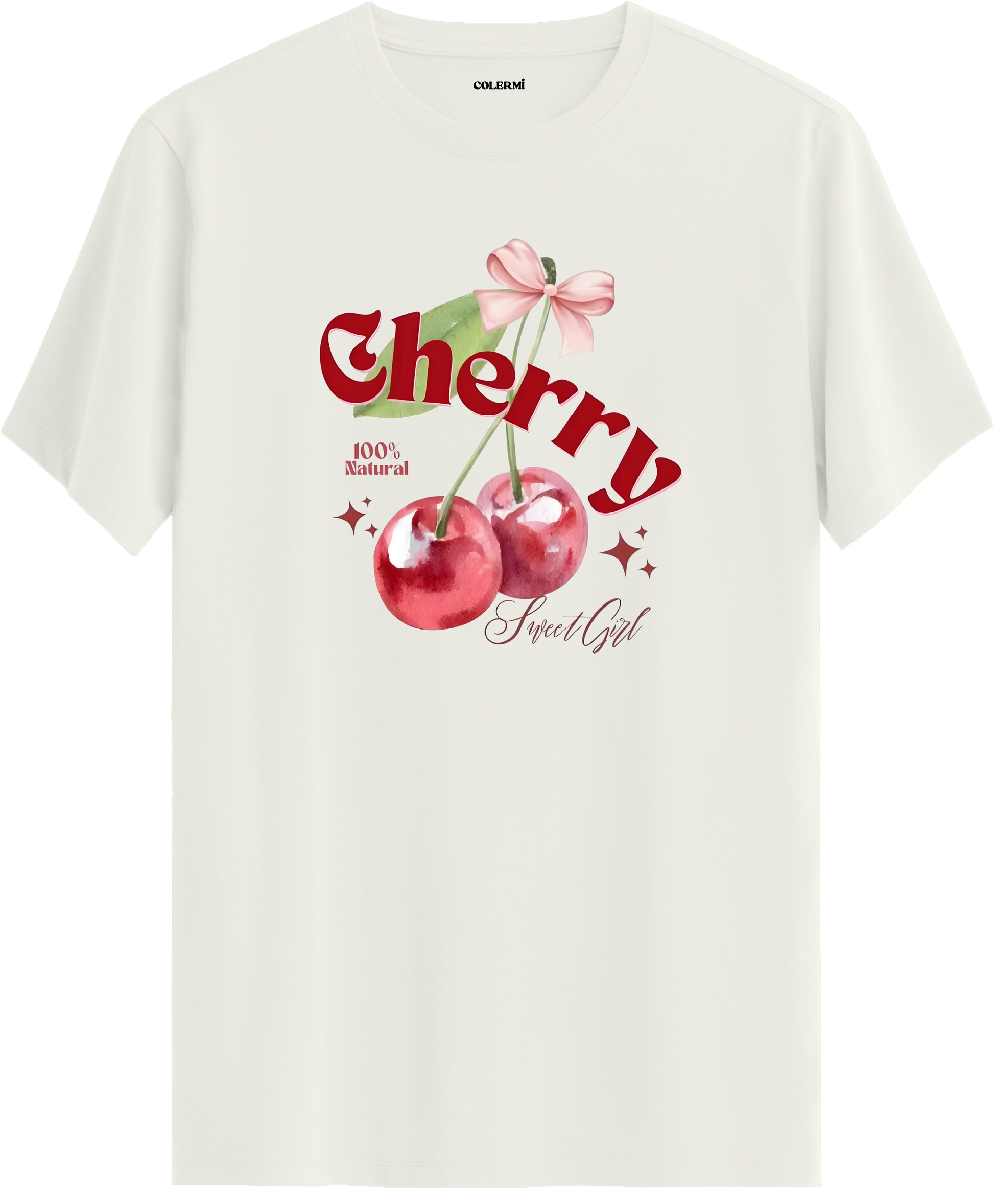 Cherry Sweet Girl Baskılı Tişört | Colermi