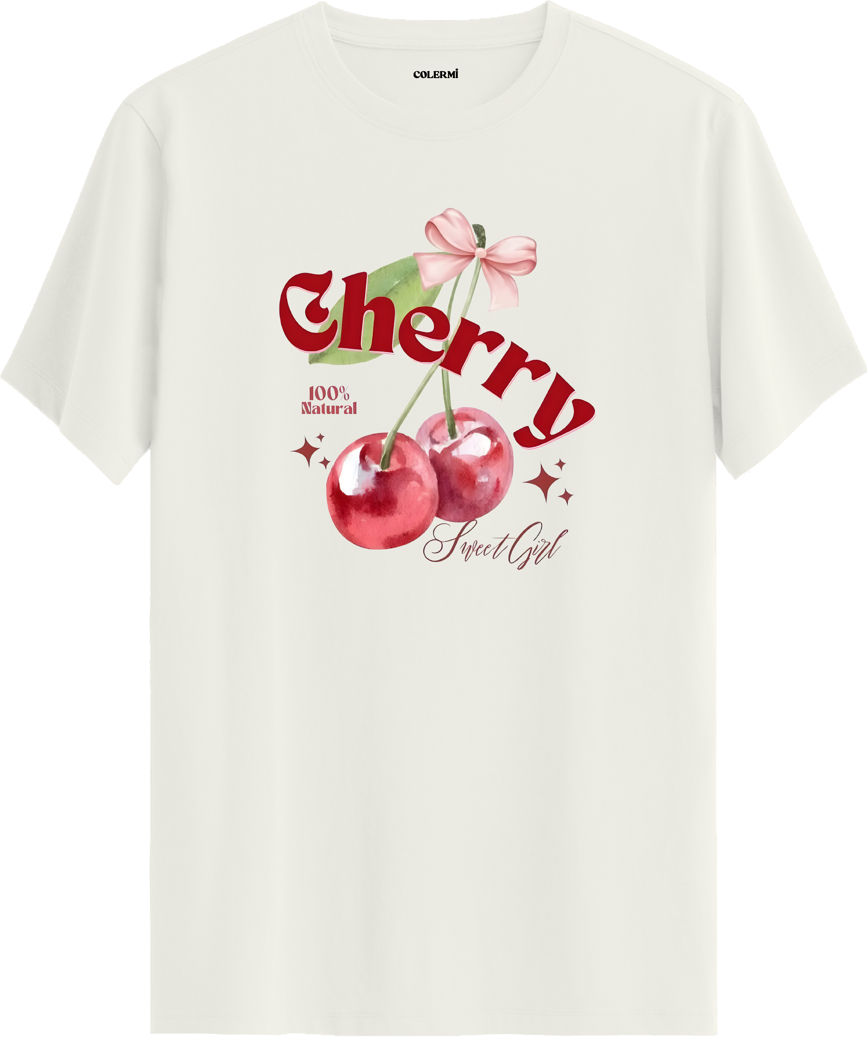 Cherry Sweet Girl Baskılı Tişört | Colermi
