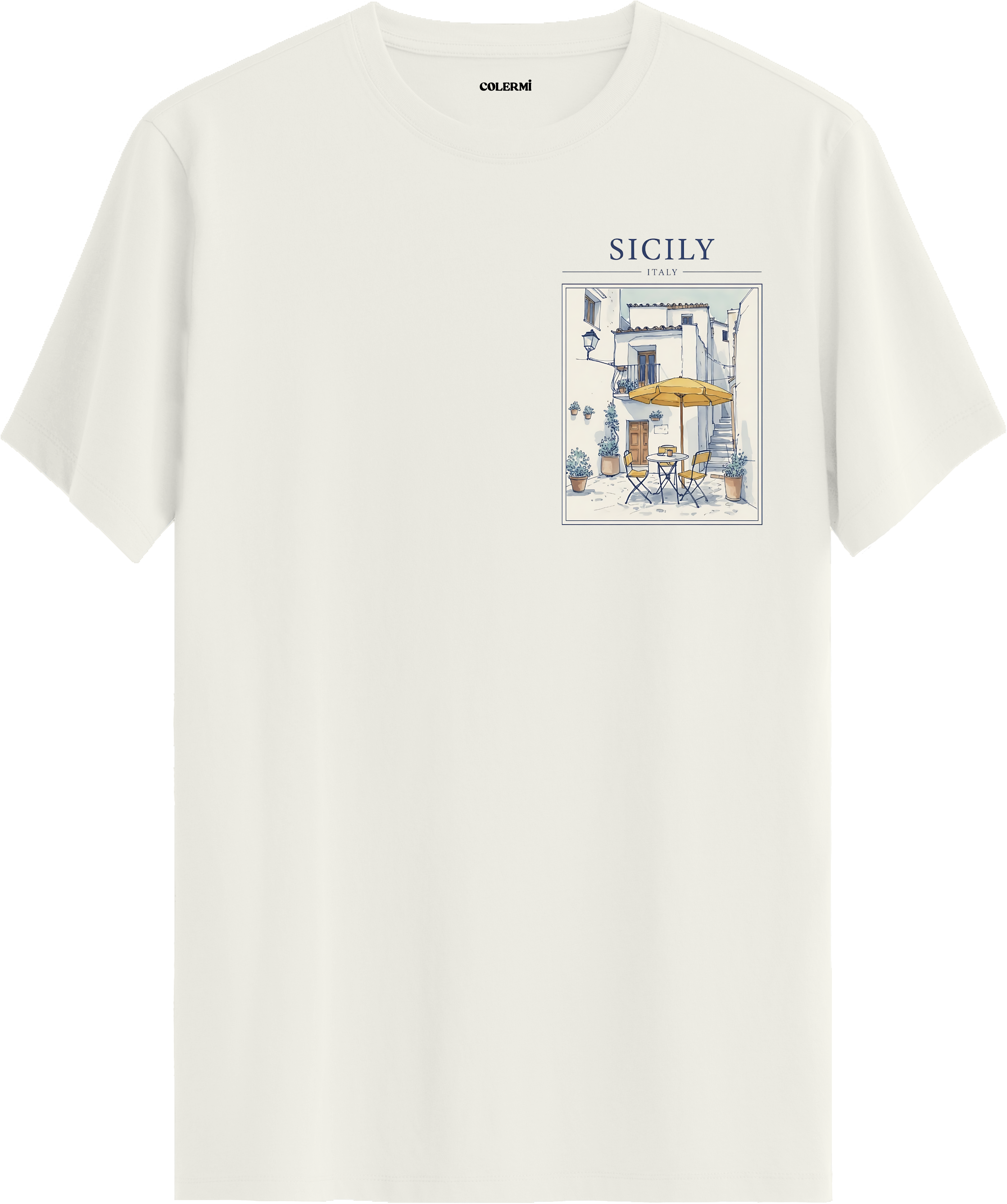 Sicily Italy Baskılı Regular Tişört