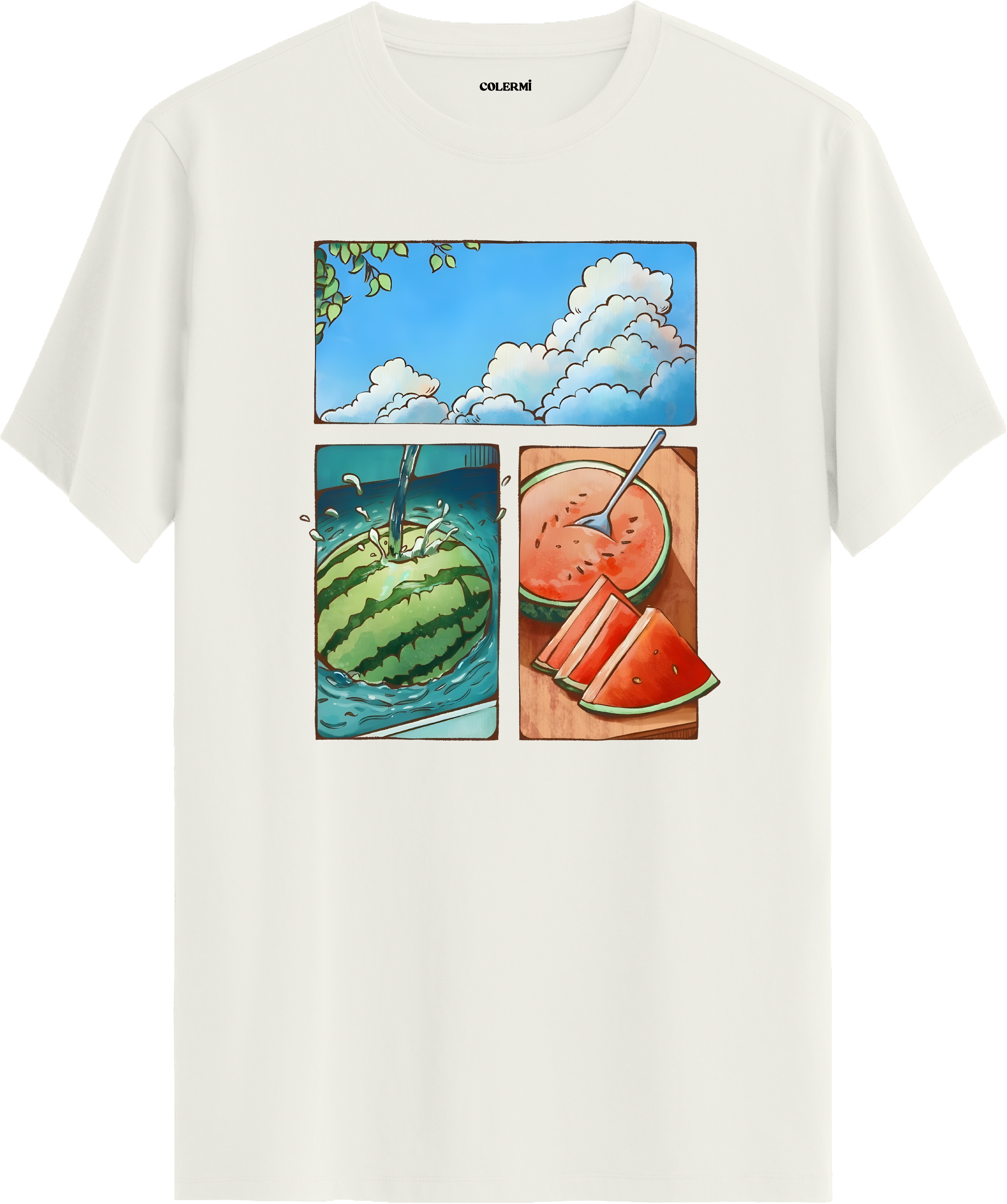 Watermelon Summer Baskılı Tişört | Colermi