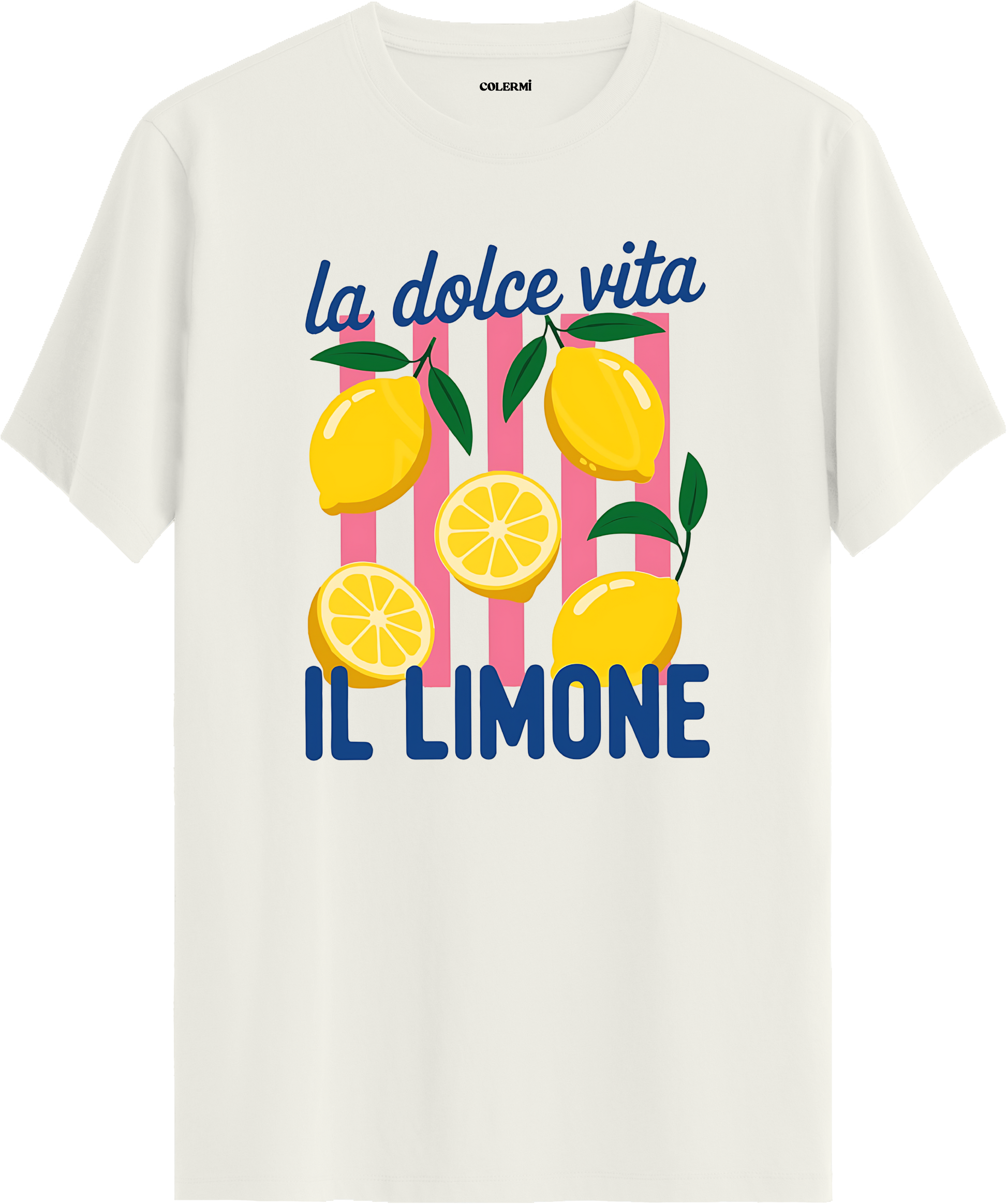 La Dolce Vita Limon Baskılı Tişört | Colermi Tişört