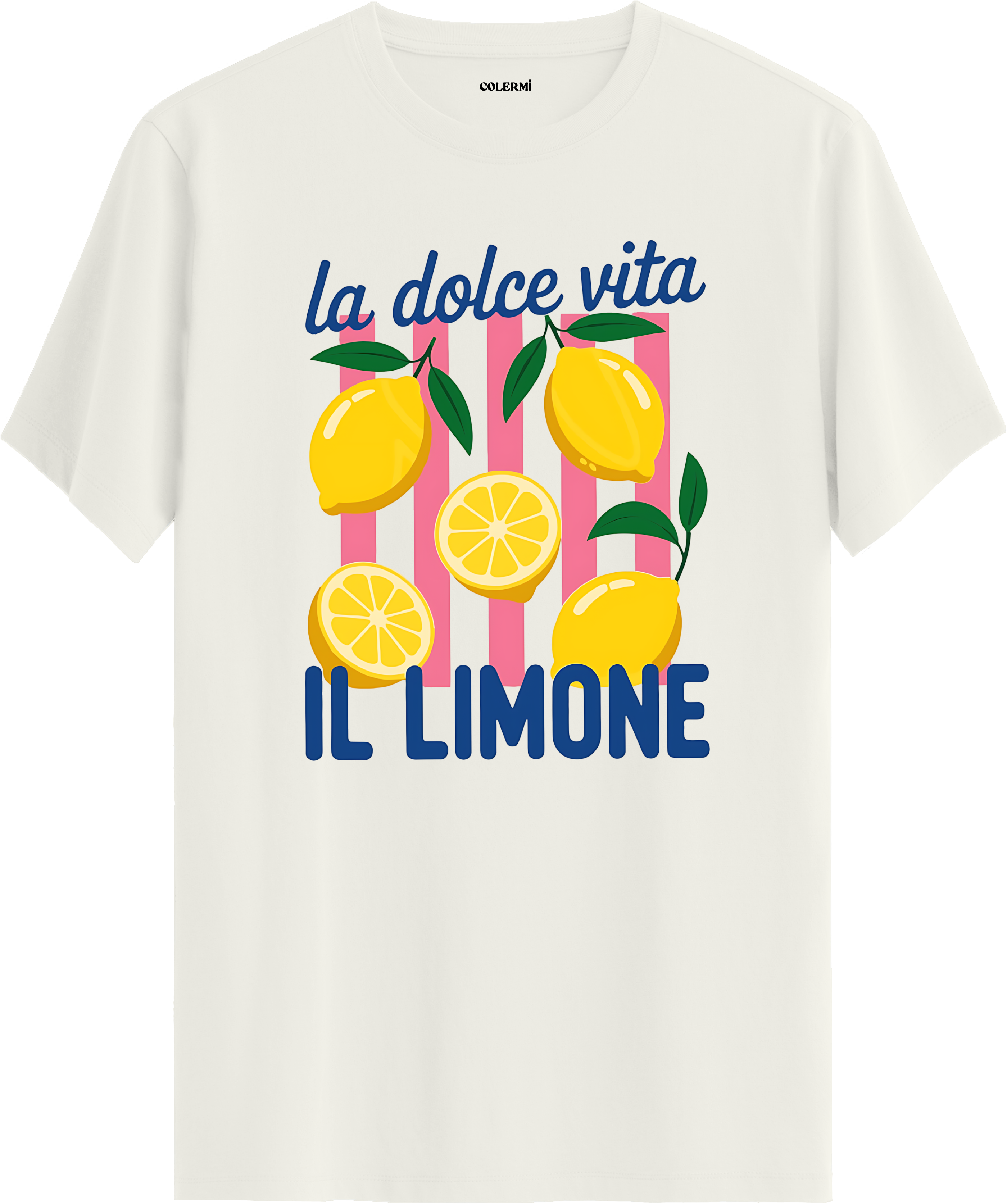 La Dolce Vita Limon Baskılı Tişört | Colermi Tişört