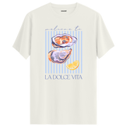 La Dolce Vita Oyster Baskılı Tişört | Colermi
