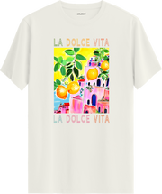 La Dolce Vita Limon Baskılı Tişört